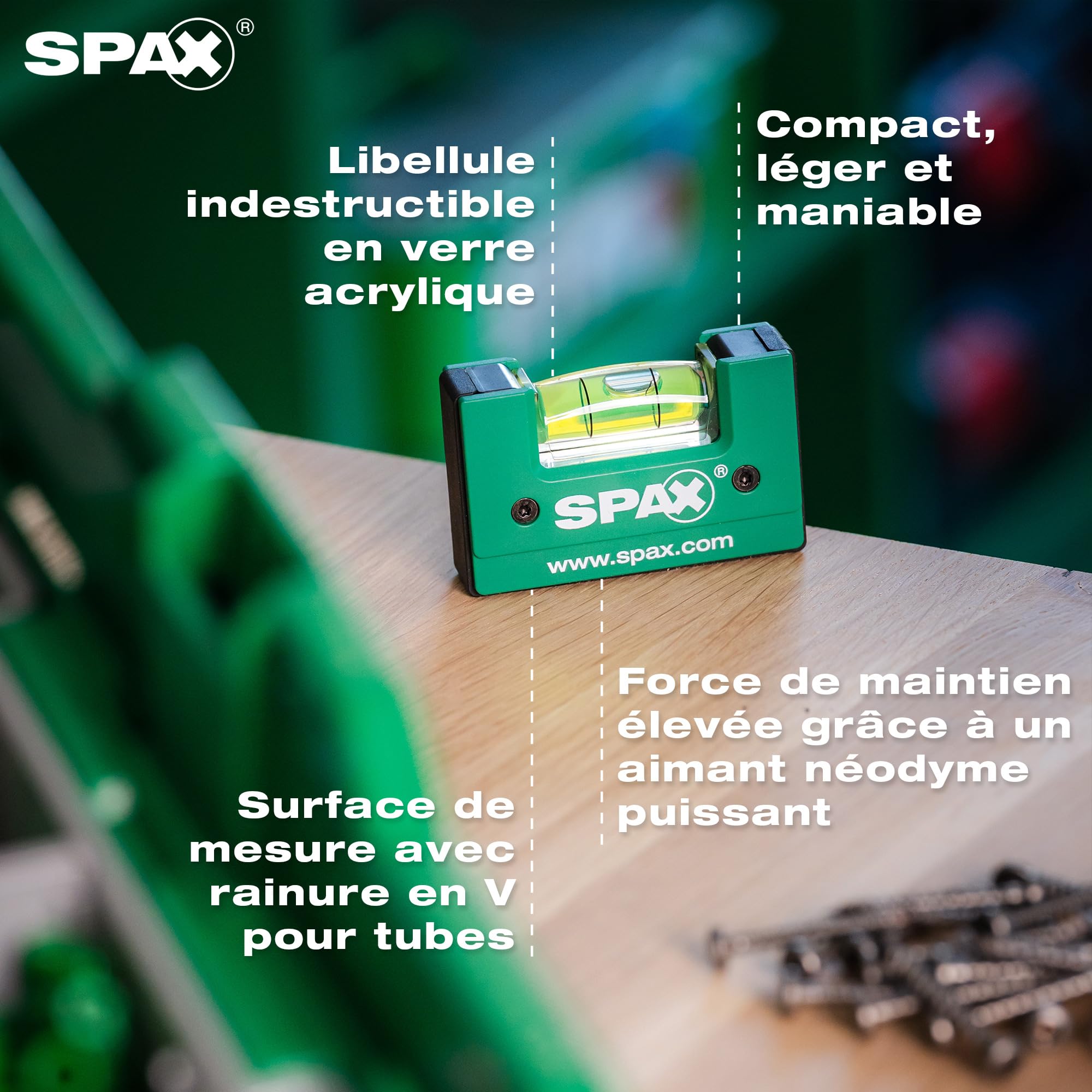 Mallette de montage SPAX pour électriciens L-BOXX grande - 1 200 vis à tête demi-ronde en 14 tailles, WIROX A9J et acier inoxydable A2, 250 chevilles, 6 embouts T-STAR plus et niveau à bulle