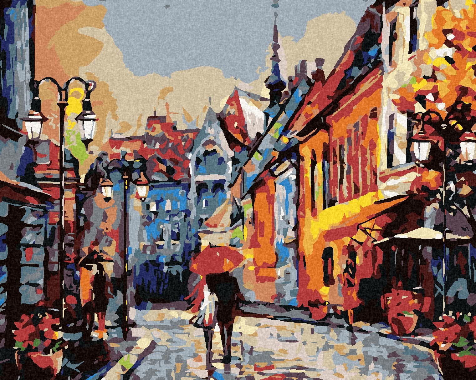 Malowanie według numerów - Opakowanie poprzez BUDAPEST 80 x 100 cm bez blejtramy
