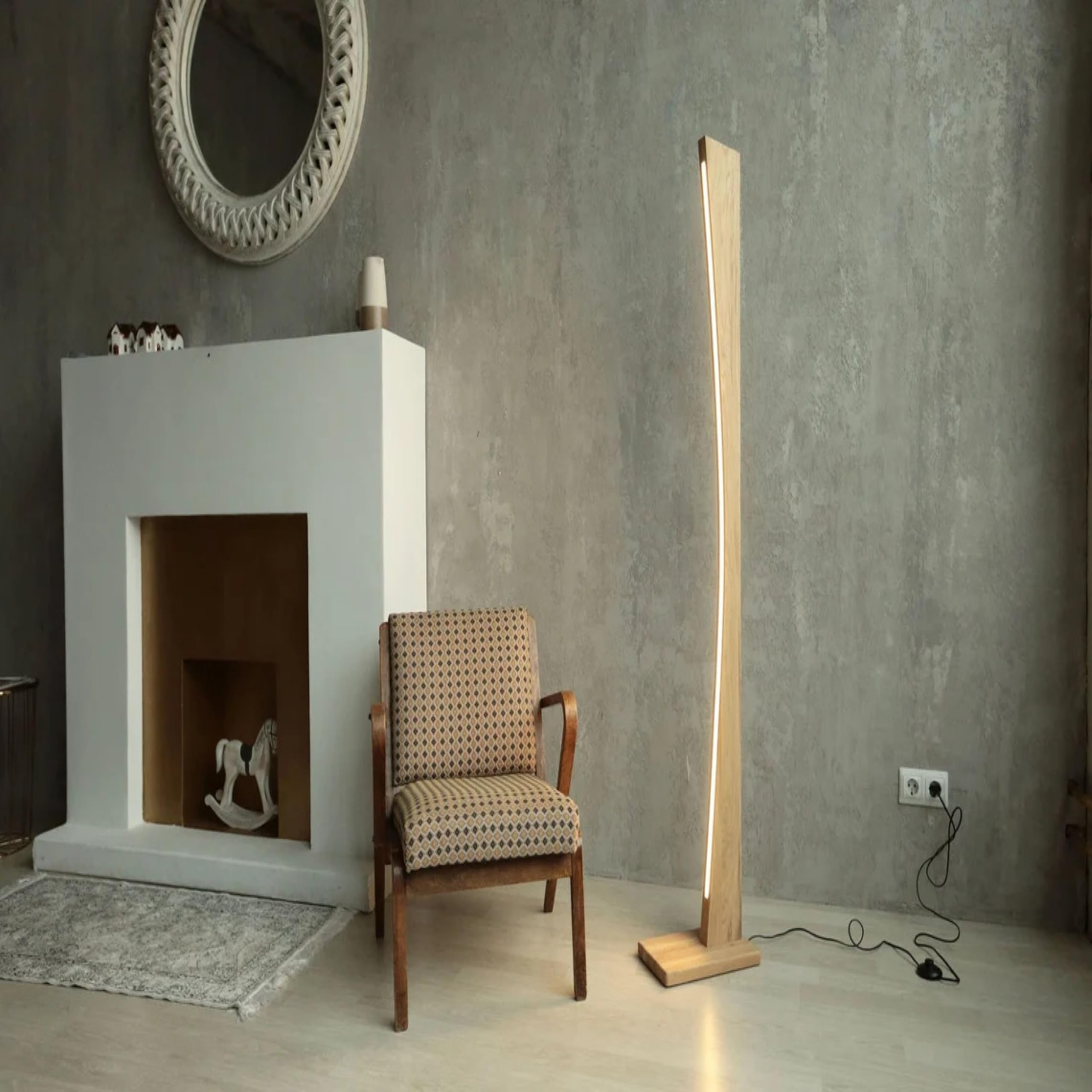 Lamper Arcus Design Furniture 24Watt Wooden Floor Lamp with LED Light Included | Unique & Premium 3000K Warm White Wooden Finish Floor Lamp for Home D�cor, Bedroom, Office and Reading Table (B0DJ66CZ7C) Amazon Price History, Amazon Price Tracker