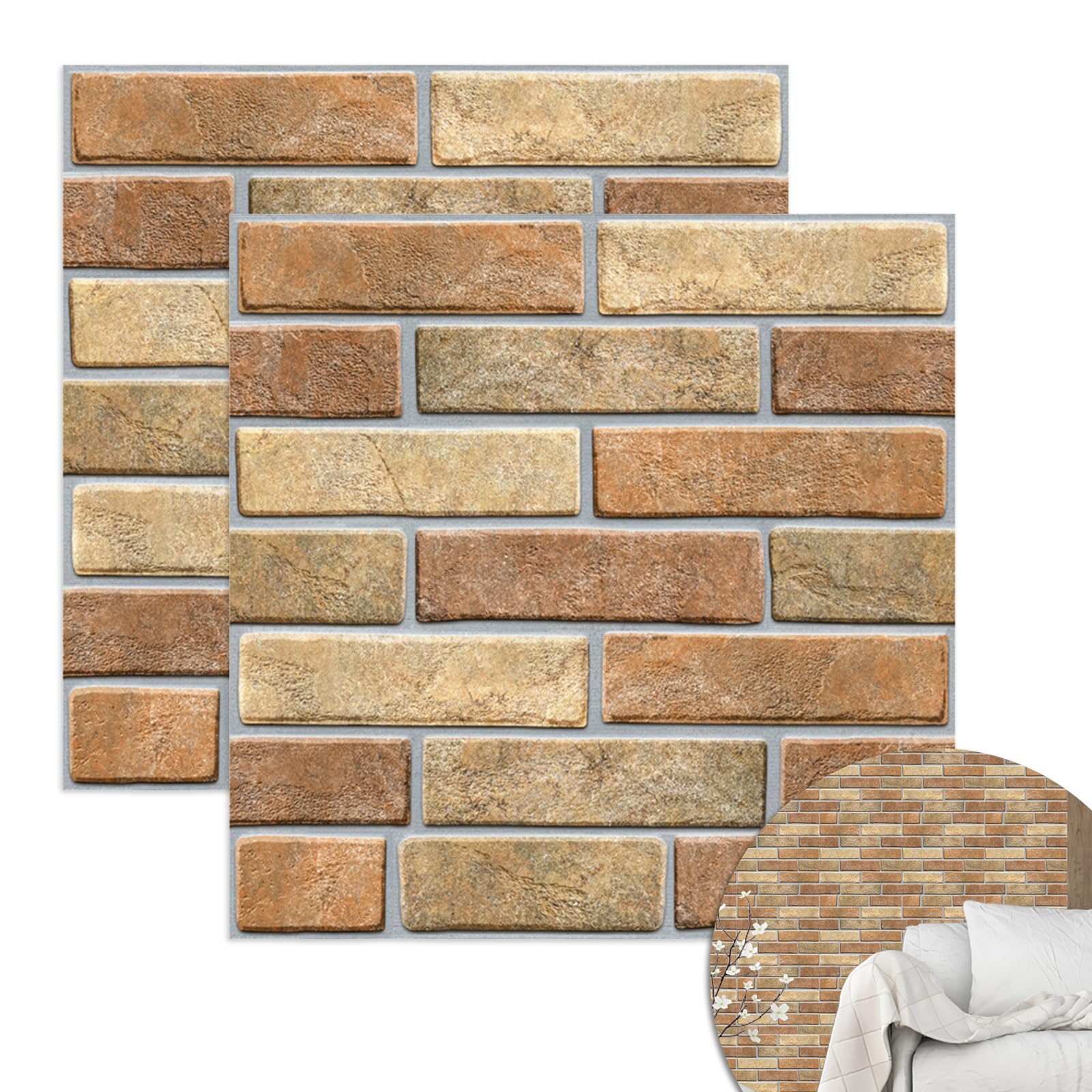 20 Pezzi Pannelli Decorativi 3D per Parete Pannelli Decorativi 30x30 cm Carta Parati 3d per Salone,Ufficio,TV Sfondo,Cucina,Bagno,Soggiorno