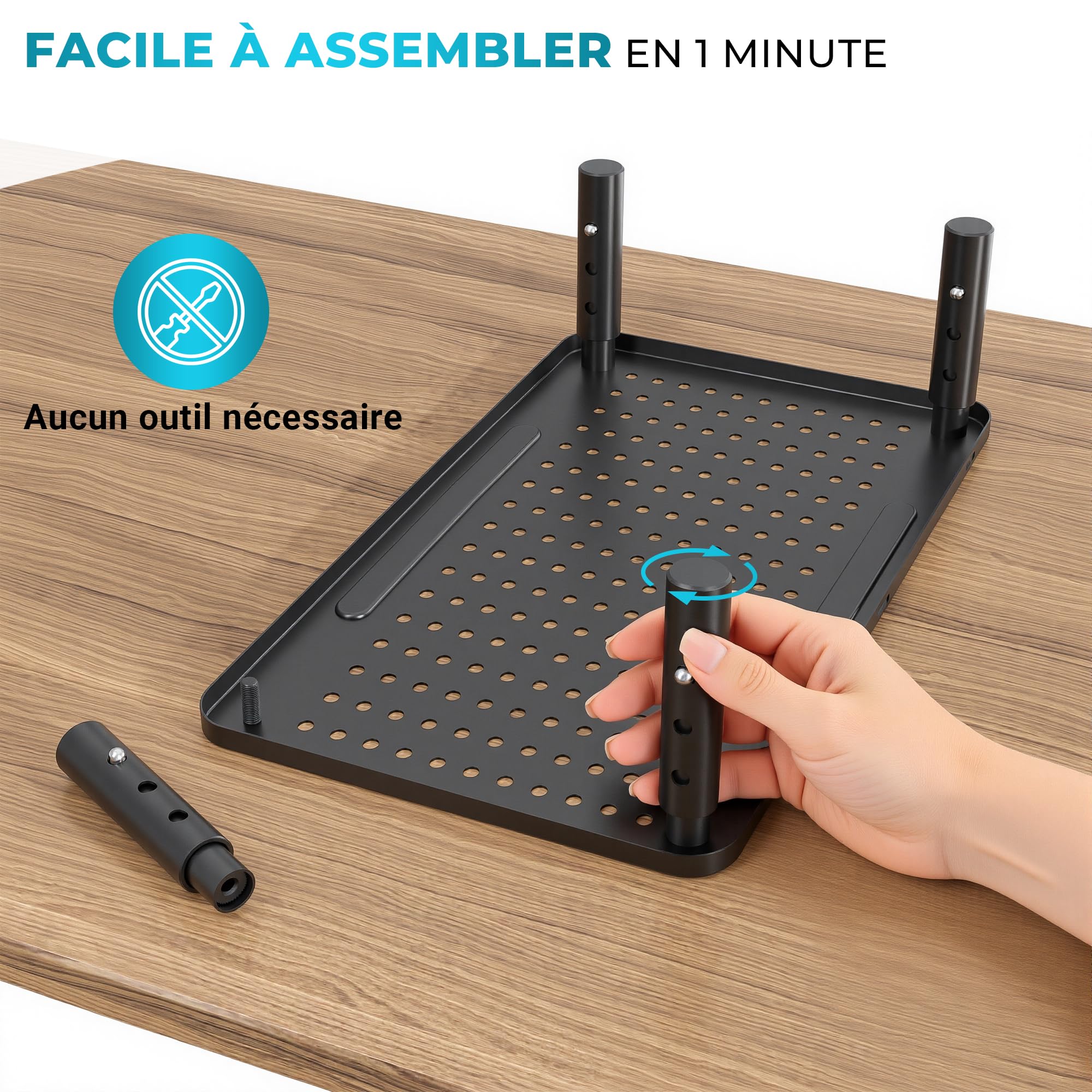 BONTEC Réhausseur Écran Métal Réglable pour Ordinateur PC iMac Imprimante 20 kg Lot de 2