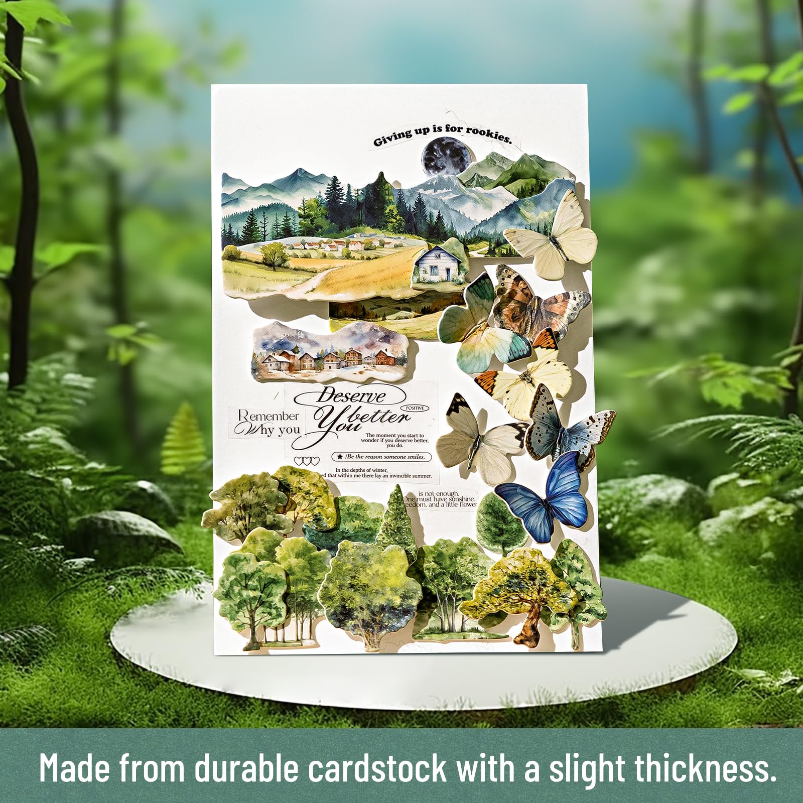 219pcs Vintage Nature Stickers for Scrapbooking and Journaling, Pre-Cut Thick Paper Stickers for Junk Journal, Card Making, DIY Crafts - Image 4