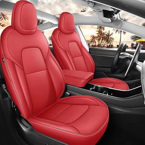 Fundas de asiento para Tesla Model 3 2017 2018 2019 2020 2021 2022 2023, ajuste costomizado, impermeables, antideslizantes, fundas de asiento de