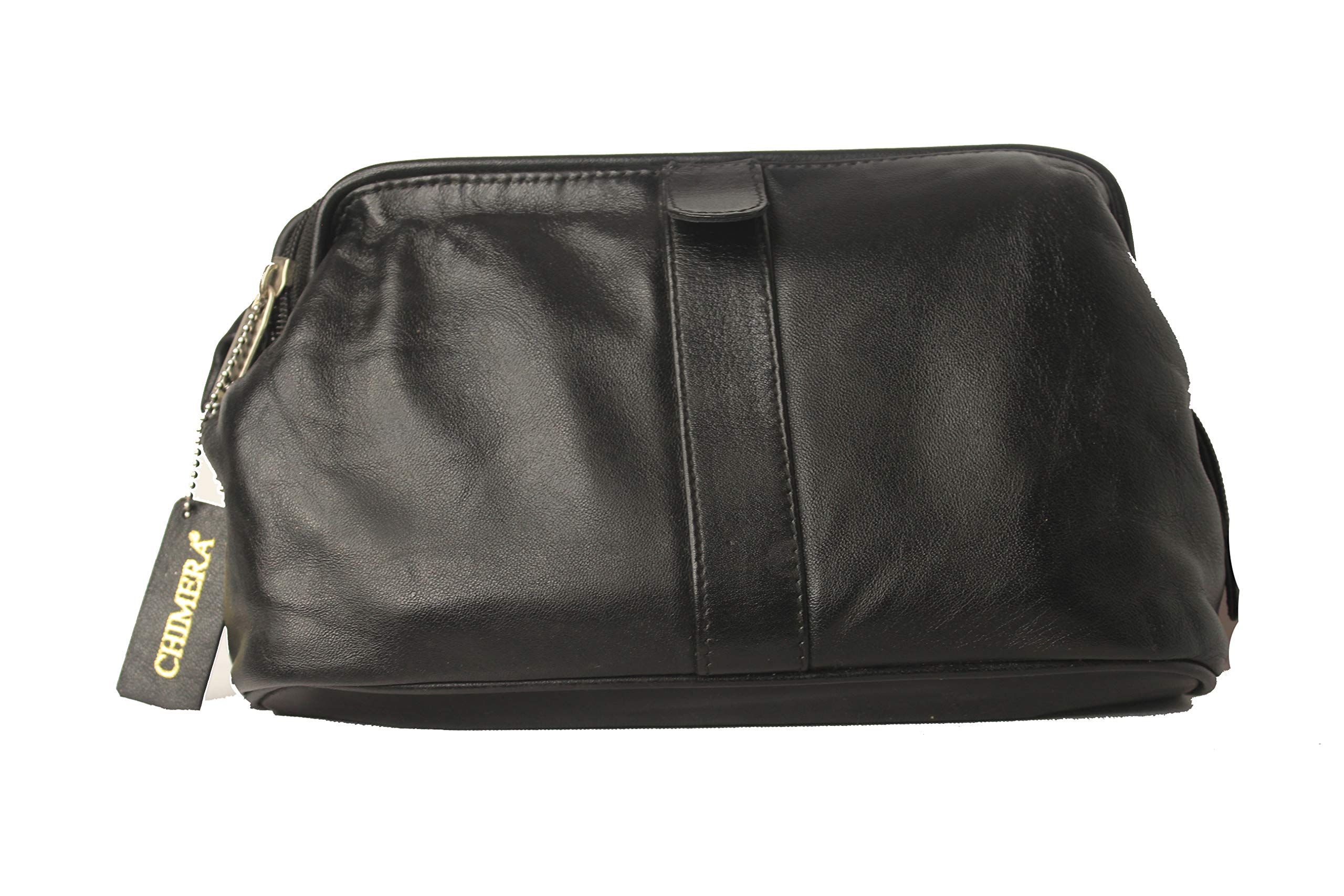 Genuine Leather Black Toiletry Kit, Shaving Pouch, Cosmetic Pouch, Multipurpose Travel Organizer Bag For Men & Women, 11.8 Cm-image-23