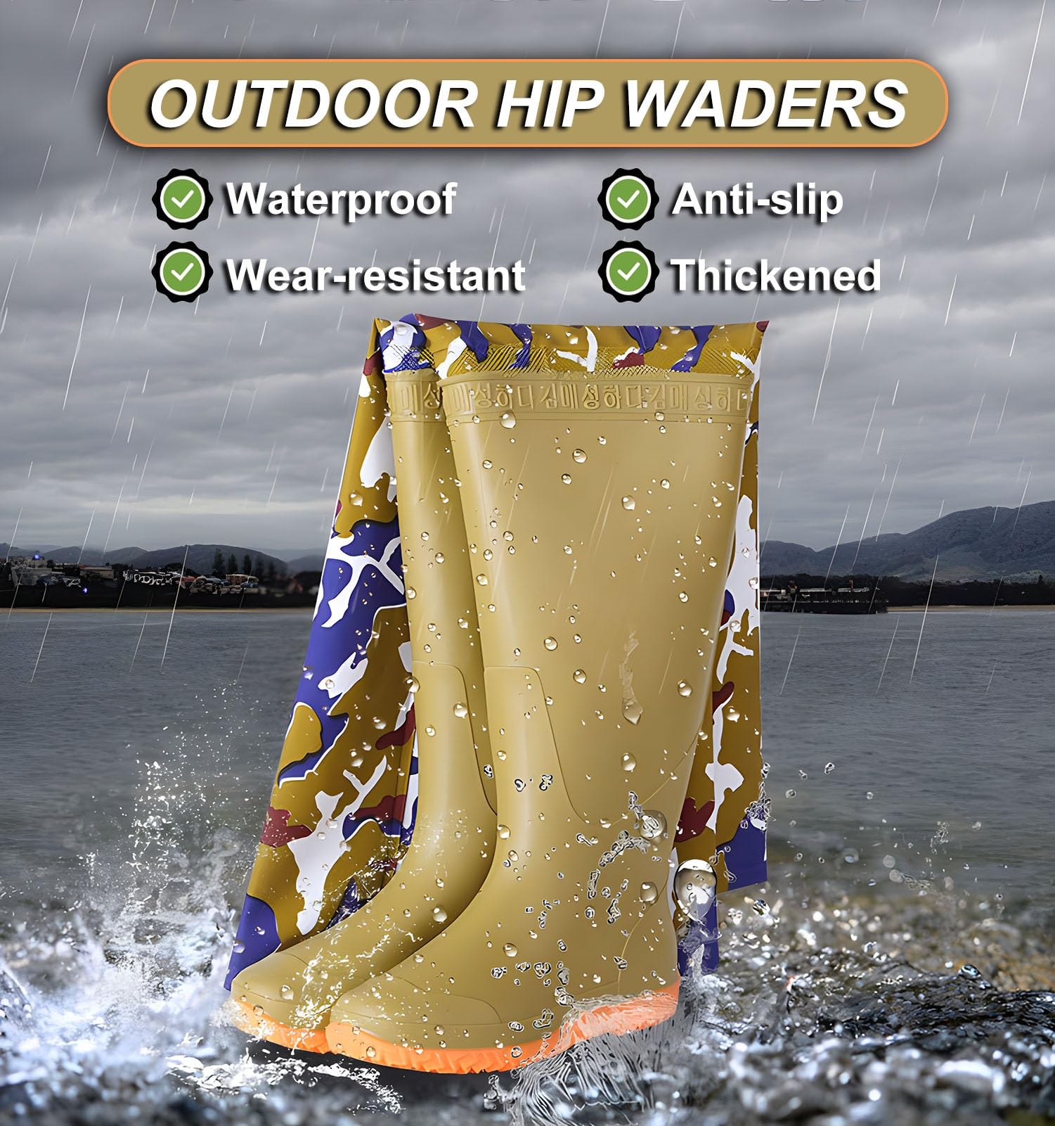 Cuissardes De Hanche Isolées Et Respirantes – Bottes De Pêche Et Chasse En PVC, Taille 47 EU, Imperméables Et Antidérapantes