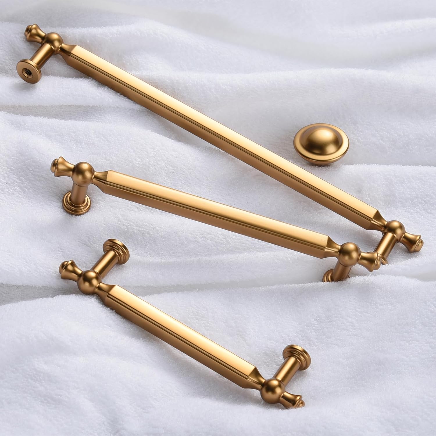 Cabinet Knobs Kitchen Dark Champagne Bronze Modern Drawer Handles Hole to Hole 96mm Pack of 4 Decorative Hardware Rustic Dresser Pulls for Antique Cupboard Door Farmhouse Furniture Bathroom Vintage