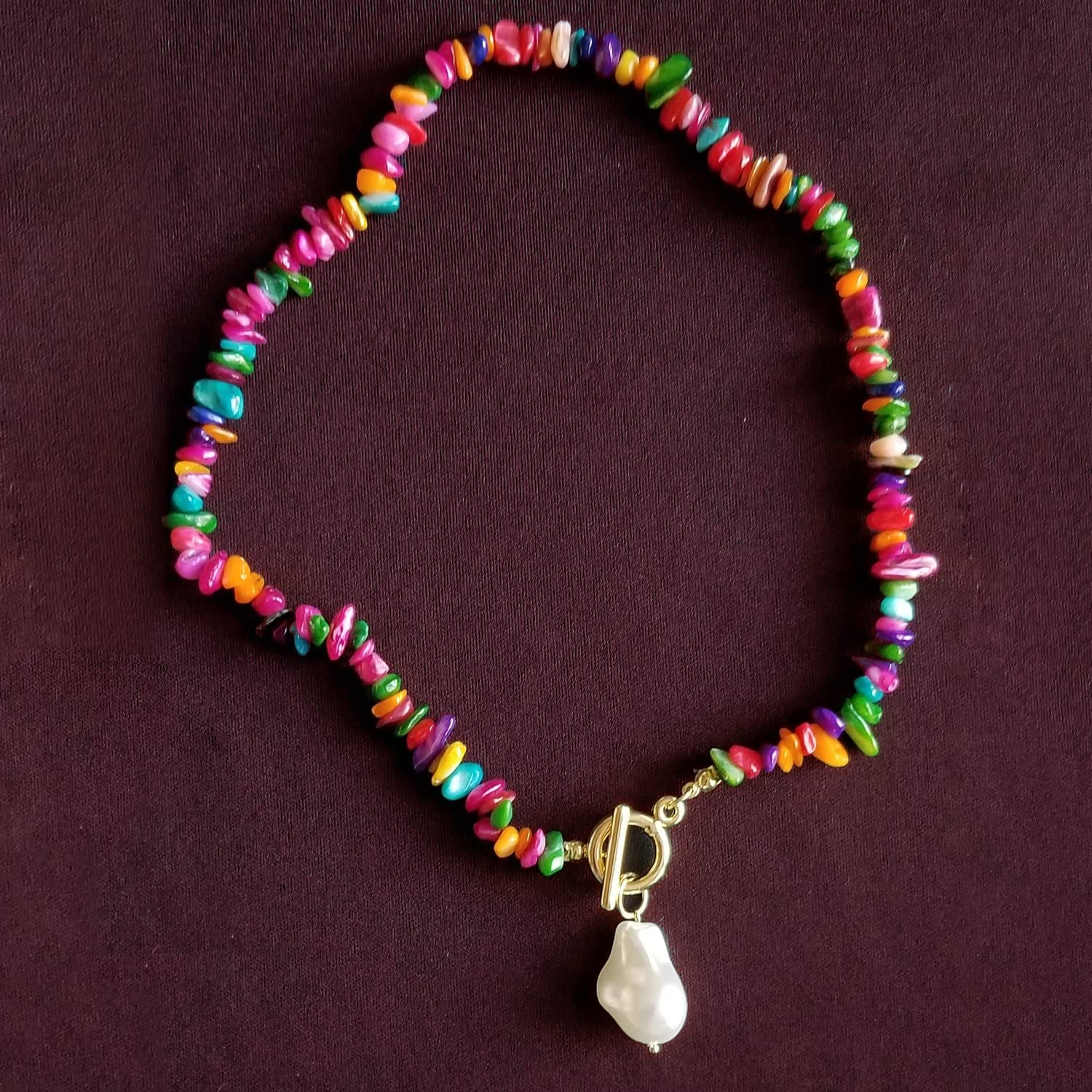 Stylish Multicolor Plated Beads Studded Necklace for Women