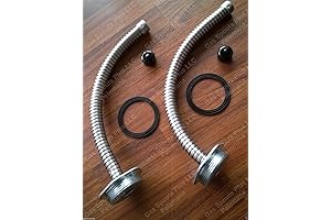 2 Jerry Can Metal Spouts with Built-In Metal Screen