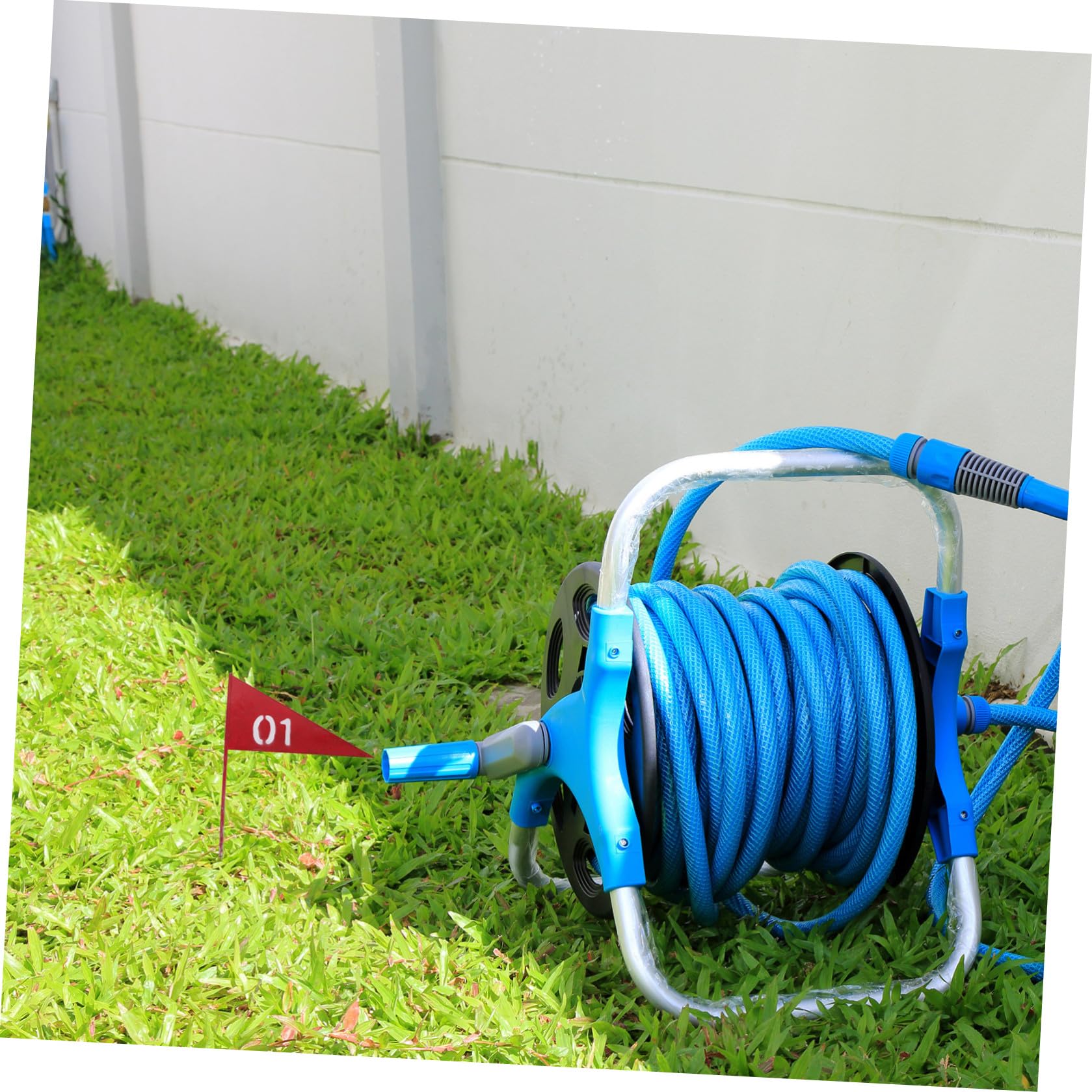 SUPVOX 8 Bandierine di Segnalazione Rosse da Giardino Triangolari, Marcatori per Prato e Irrigazione, Piccole Bandiere di Utilità per Segnaletica Esterna e Marcatura Paesaggistica