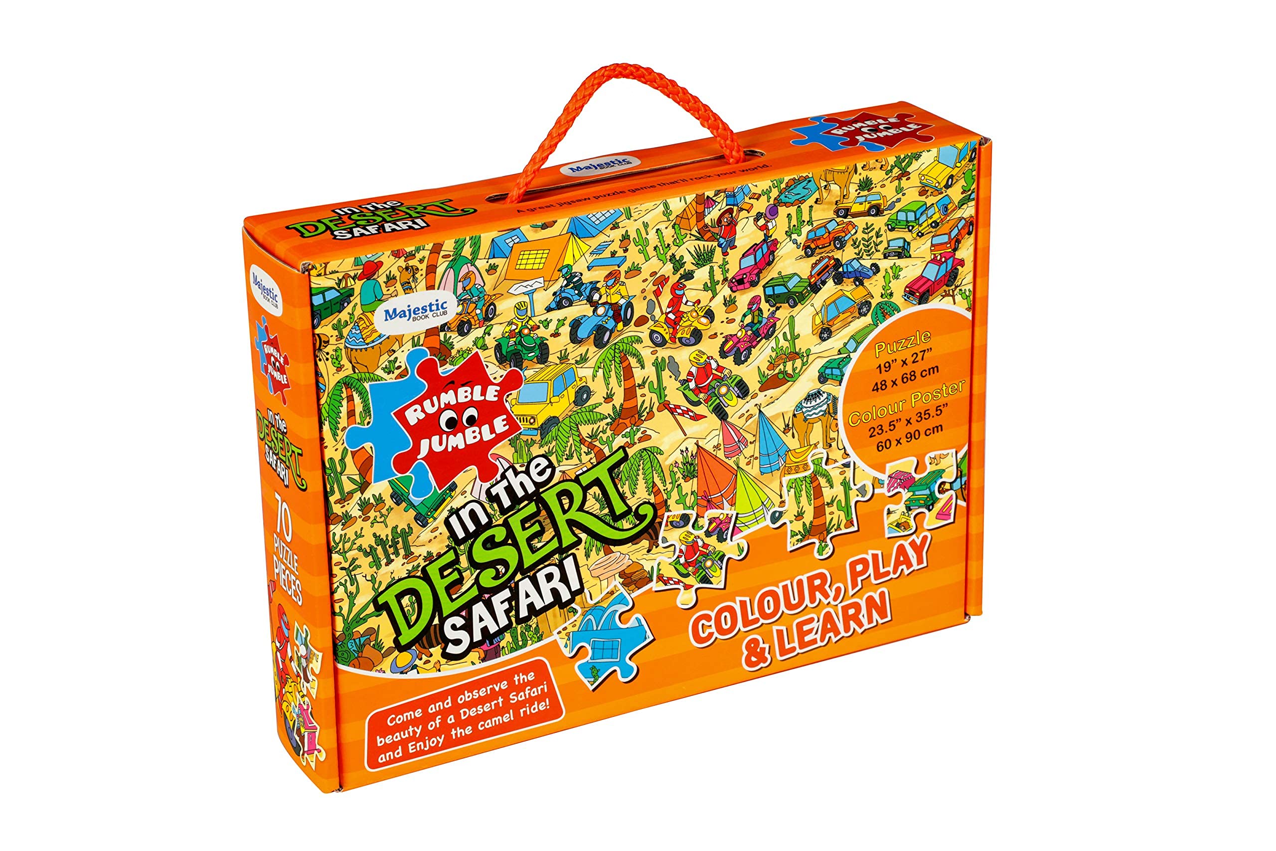 THE BOOK TREE in The Desert Safari Fun and Educational Floor Puzzle by Majestic Book Club, Package Includes a Big Size Colouring Poster and Jigsaw Puzzle Packed in a Beautiful Box - Image 3 thumbnail