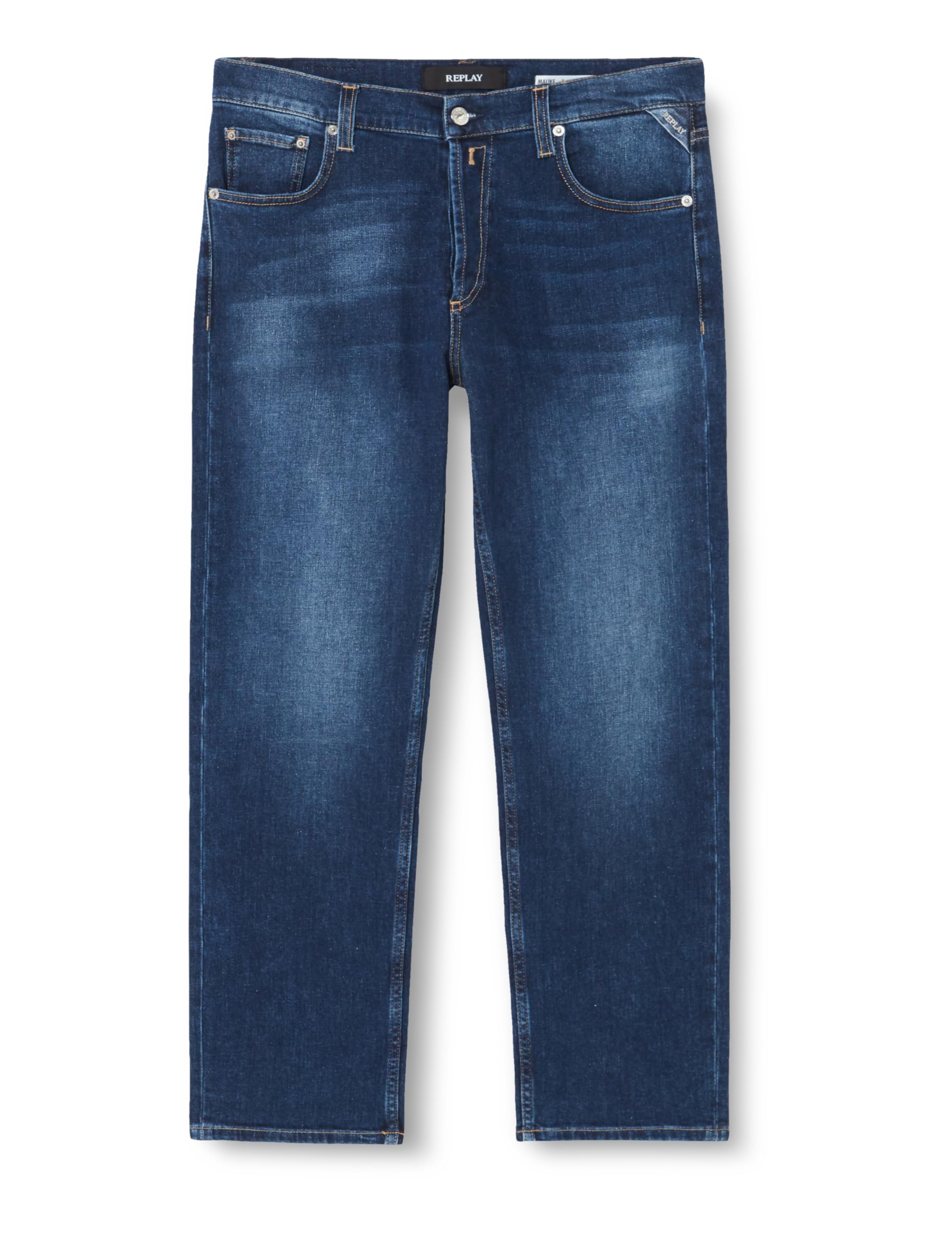 Replay Damen Jeans Maijke Straight-Fit, Dark Blue 007 (Blau), 23W / 28L