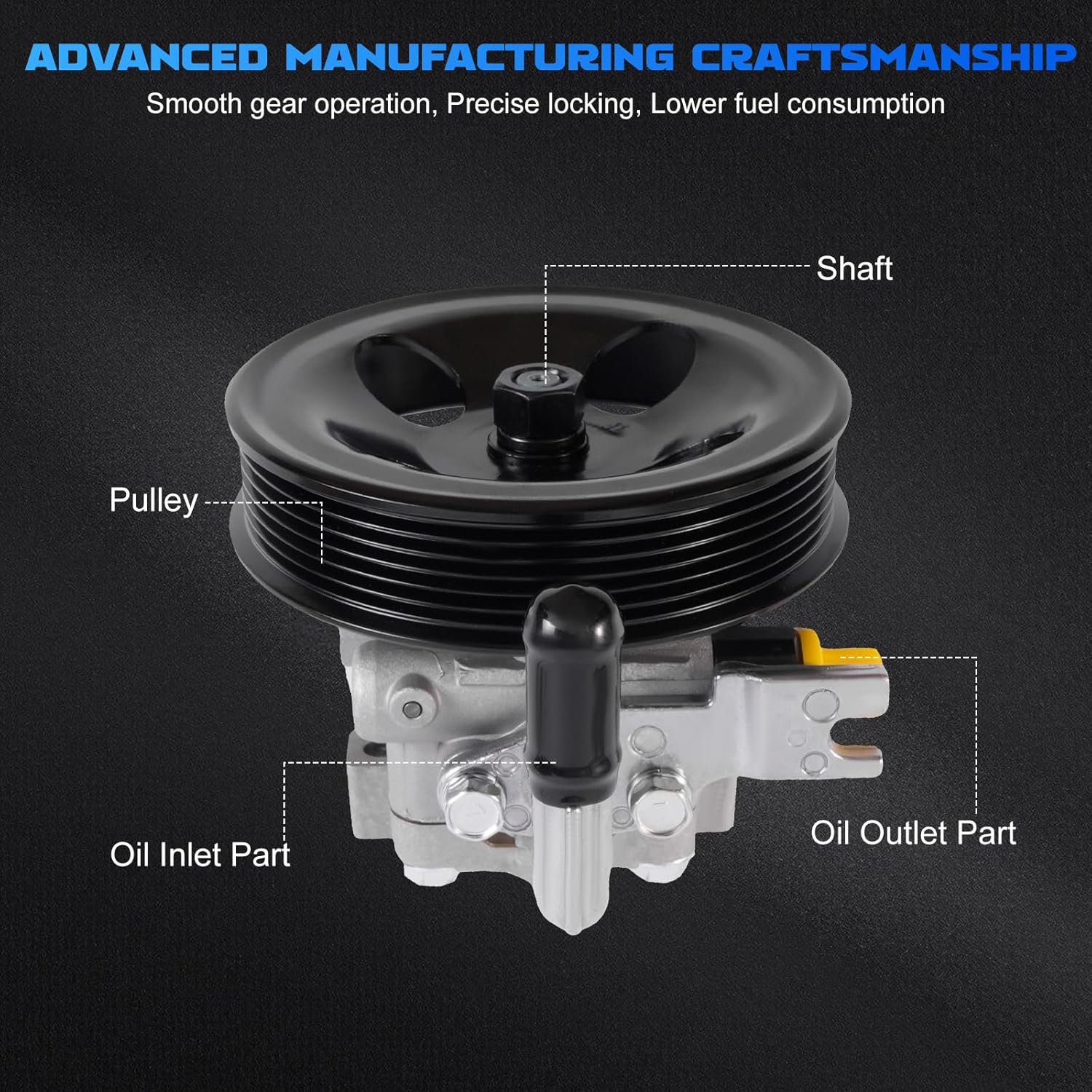 Power Steering Pump with Pulley fit for 2010-2013 Santa Fe 2011-2013 Sorento 21-4054