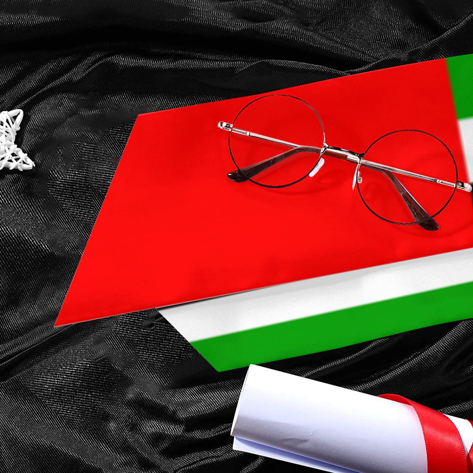 Vintage United Arab Emirates Flag Graduation Stole Shawl Sash for Men Women Unisex Adult Double Sided Lightweight Scarf Class of 2025 Graduate Gift for Study Aboard International Students