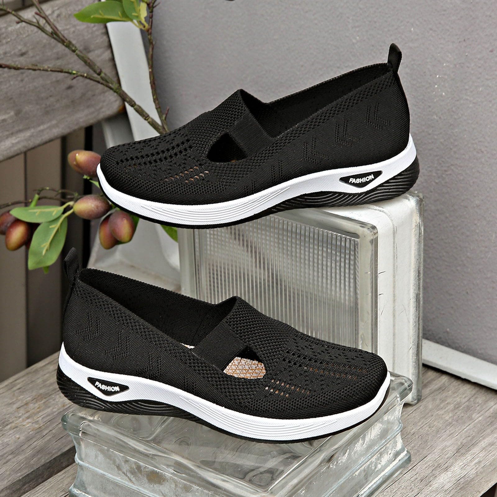Zapatos Verano Mujer Ortopedicas Zapatillas sin Cordones Comodos Ligeros Sandalias Palas Transpirables Manos Antideslizantes Calzado Malla Deporte Senderismo 35-44