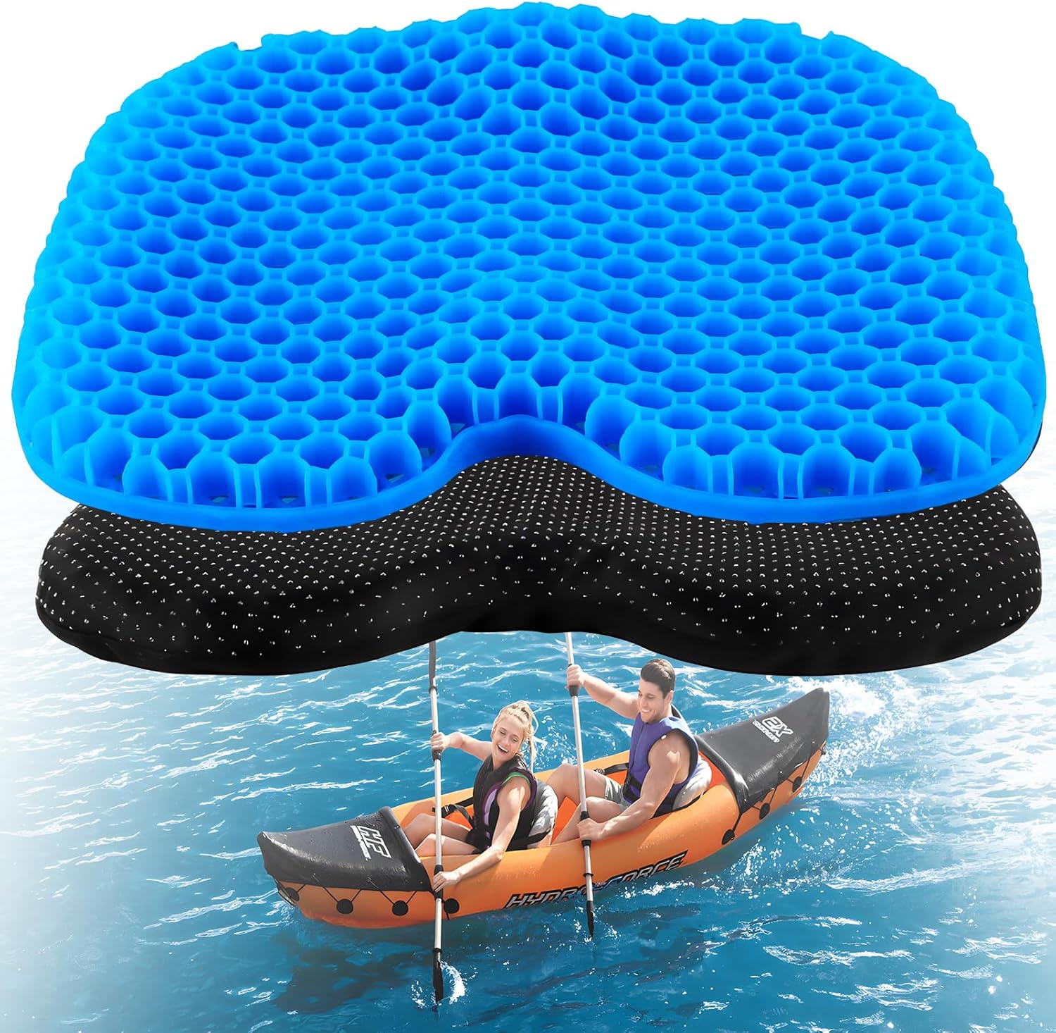 Kayak Seat Cushion,Anti-Slip Waterproof Thicken Gel Boat Kayak Cushions Kayak Seat Pad Rowing Stadium Pad for Sit in Kayak Chair Lifetime Kayak Accessories Equipment Gear for Fishing Kayak Kayak Seat Cushion,Anti-Slip Waterproof Thicken Gel Boat Kayak Cushions Kayak Seat Pad Rowing Stadium Pad for Sit in Kayak Chair Lifetime Kayak Accessories Equipment Gear for Fishing Kayak