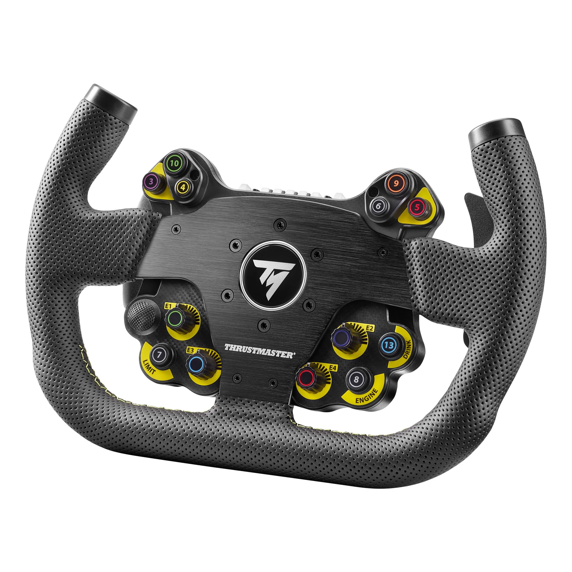 Thrustmaster EVO Racing 31U Leather - Aro de Volante Desmontable en Forma de "U" con Hub (Botones + LED) Revestido de Piel Sintética para Simracing - PS5, PS4, Xbox Series, Xbox One, PC