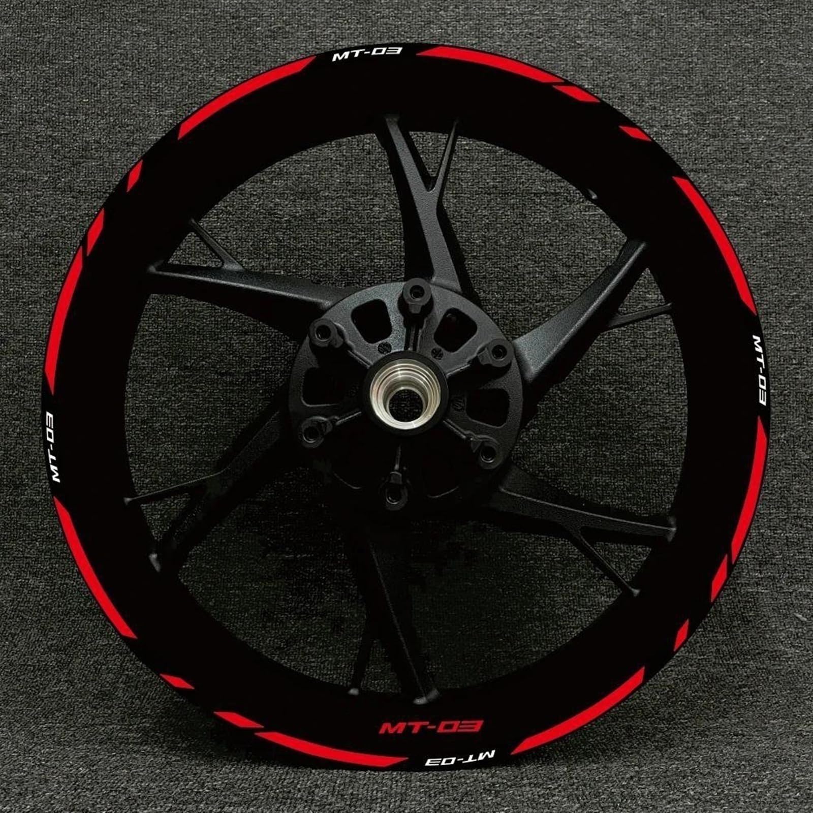 Stickers Motorcycle Wheel Stickers Night Reflective Decorative Rim for Yamaha MT-03 MT 03 Mt03(Style 21)