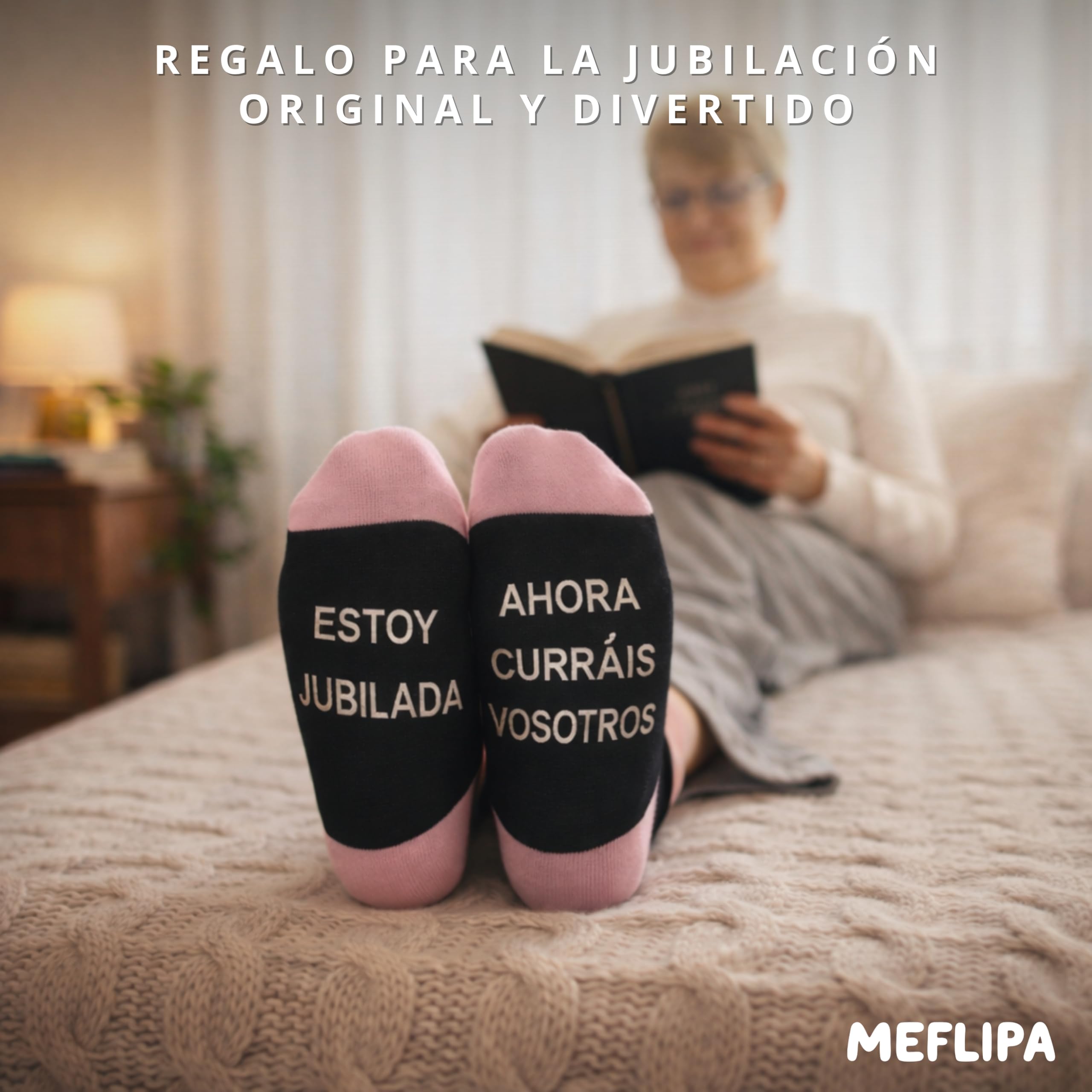Regalos Jubilacion Hombre Mujer Originales Calcetines Divertidos Graciosos Jubilado Regalo Broma Despedida Trabajo Original Jubilada Feliz Cumpleaños Abuelo Abuela Papa Mama Compañero