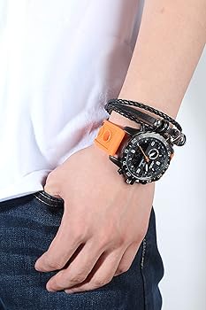 Amazon | [LEAP X PIONEERS] 腕時計 ミリタリー 回転ベゼル ビッグ