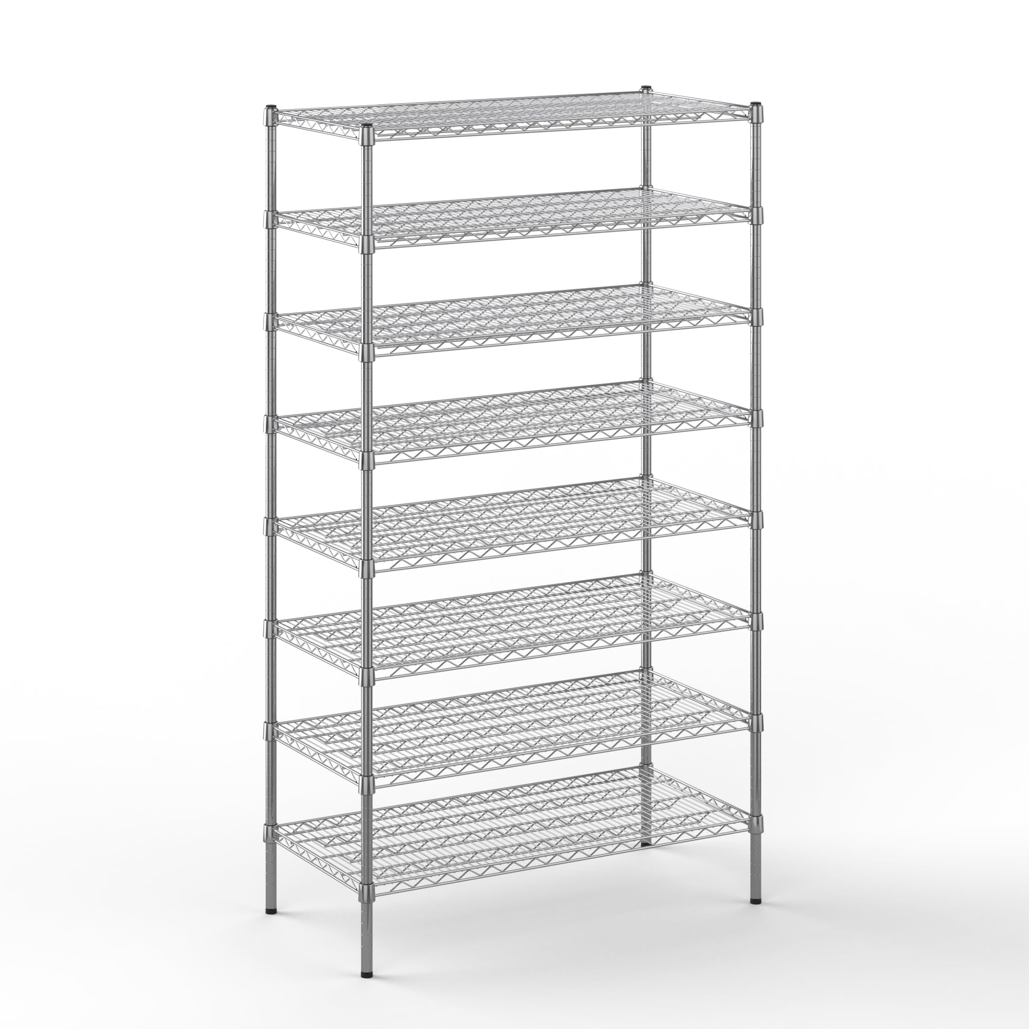21" Deep x 42" Wide x 74" Height Wire Shelving Kit | 8-Tier | NSF Commercial Storage Rack Unit