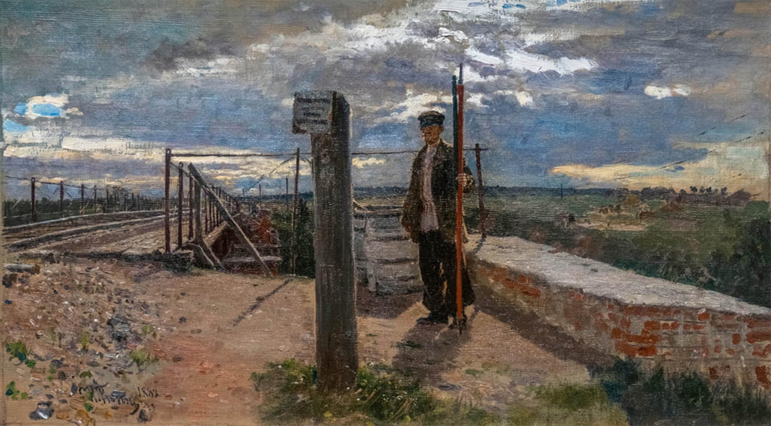 Posteriik No Frame Famous Animal Posters Vintage Picture Railway Worker In Khotkovo By Ilya Efimovich Repin Modern Wall Decor For Home Decor 60X90cm