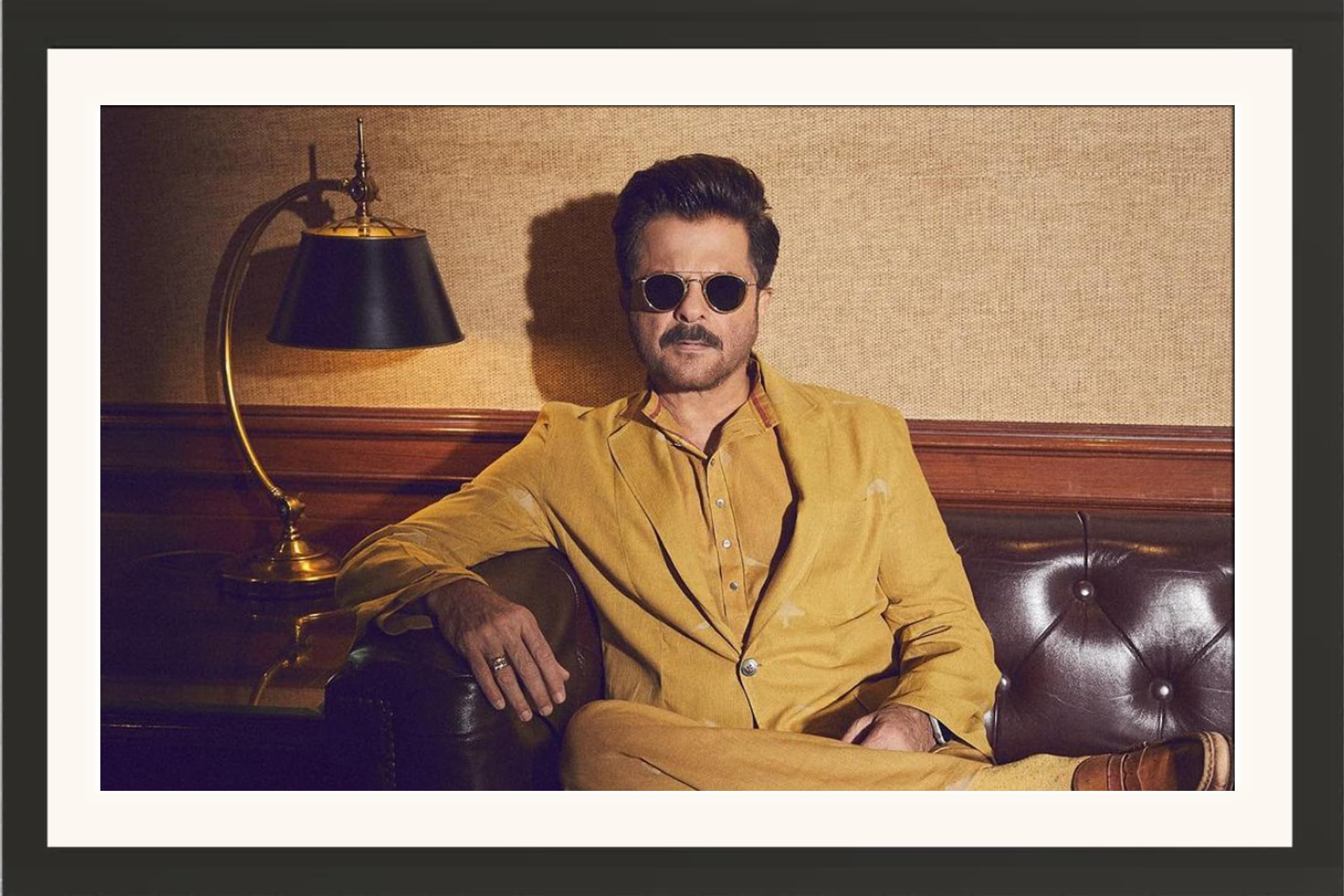 STUDIO AVINASH | Actor Anil Kapoor Framed Photo Without Glass 1.5 Inch Frame| Thermal Coated Lamination Photo (13X18 Inch)