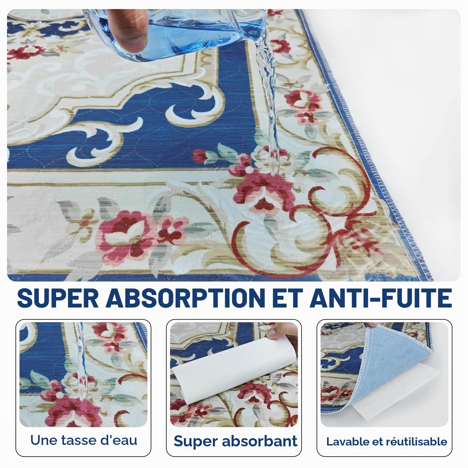 2 Washable Hygienic Dog Pads, 122 x 92cm,Coussinet Super Absorbant | Tapis d'entraînement pour Chiens Amélioré 2026 : Super Absorbant, Imperméable et Antidérapant, pour Cages, Sols et Canapés