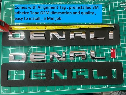 Miniatura 4 de Denali - Emblema de placa de identificación HD para modelos GMC Yukon y Sierra 2007-2020, emblema de repuesto original, acabado cromado