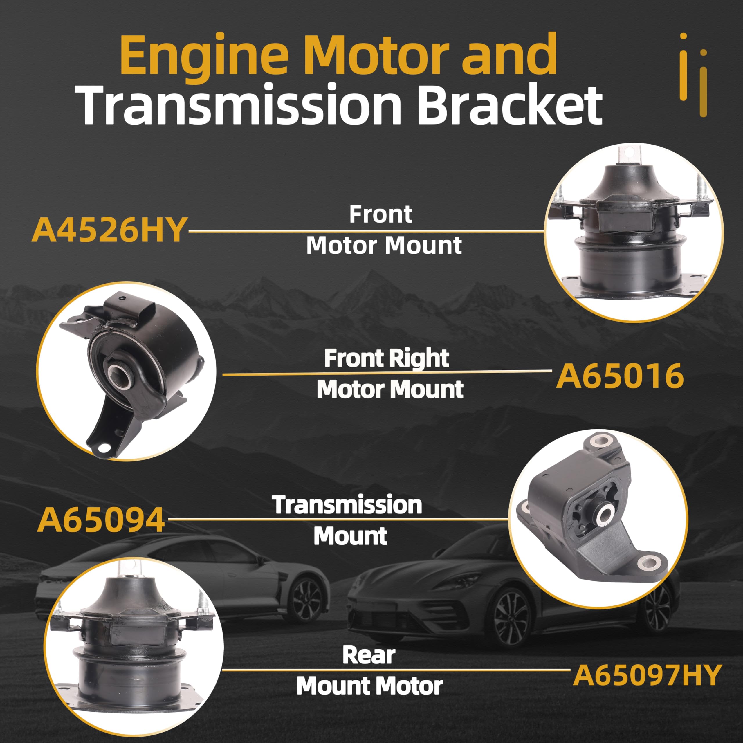 Amazon.com: JAVOUKA 4Pcs Engine Motor and Transmission
