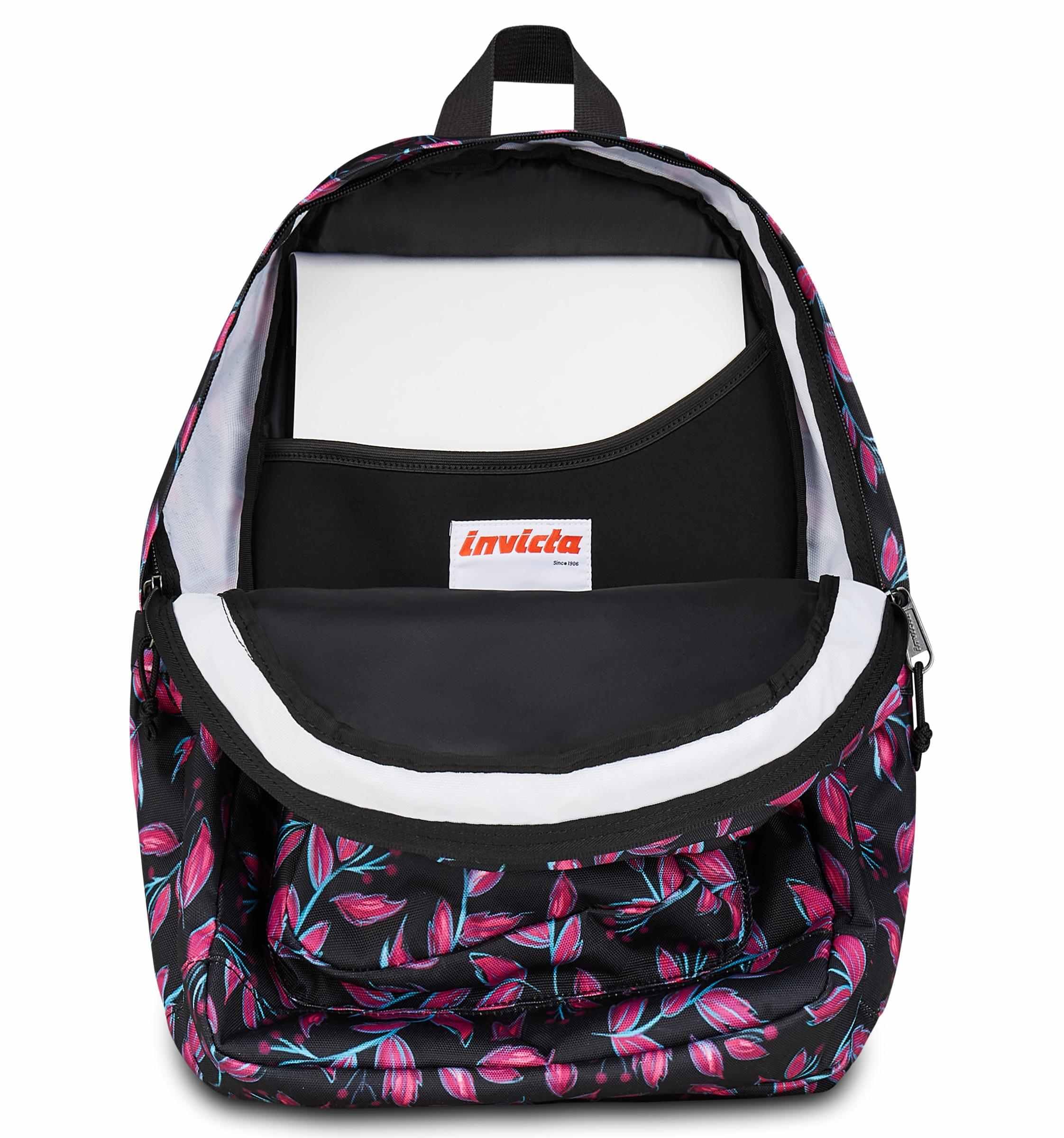 Invicta Zaino Scuola Jelek, Rosa, Doppio Scomparto Con Tasca per PC e Tasca per Borraccia, 34 lt, Scuola Media e Superiore, Zaino Ragazza
