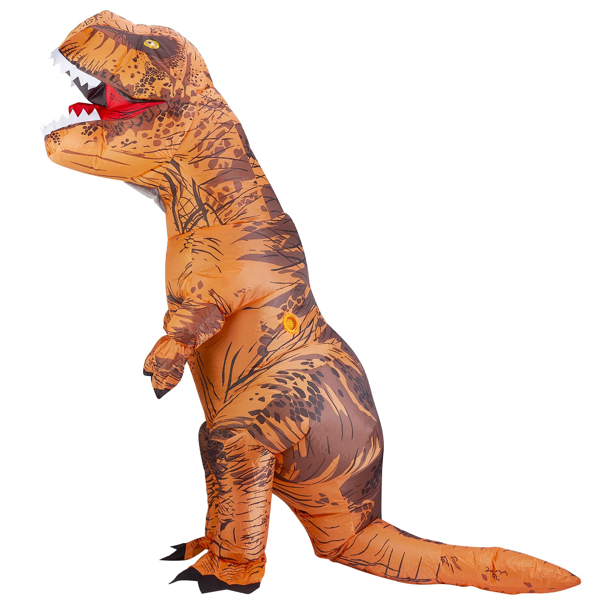 Lulu Home Halloween Dinosaur Costume T-Rex Inflatable Costume for Adult Brown T-rex