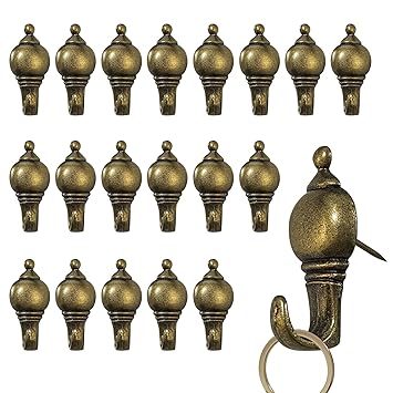 Mike Home 20 Pcs Zinc Alloy Pushpin Hook Hanger Reusable Hanging Hooks