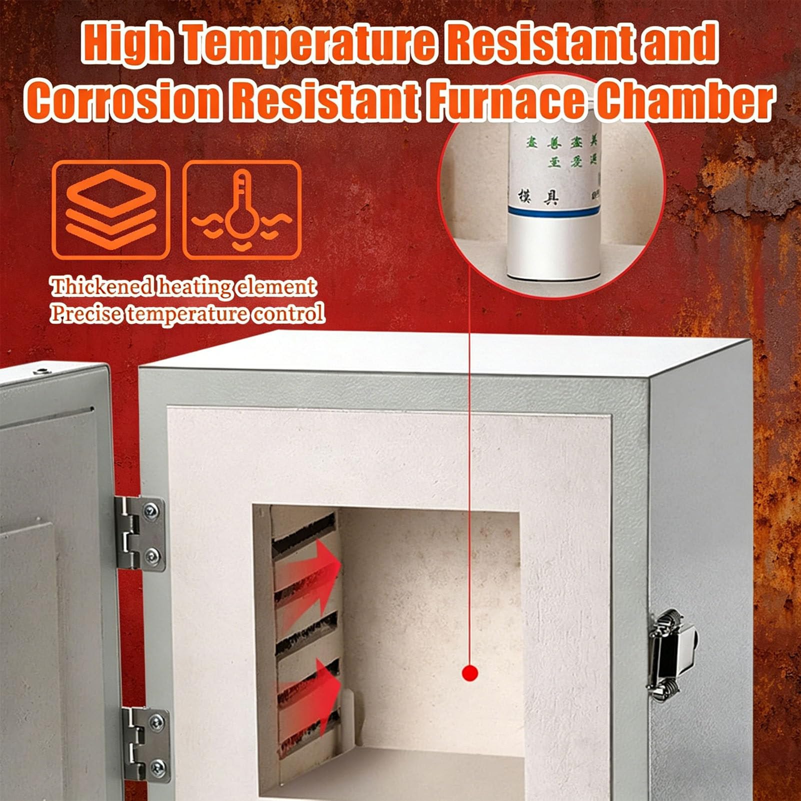 Elektryczny piec ceramiczny do użytku domowego ze sterownikiem | Wysokotemperaturowy piec do topienia o mocy 2000 W,piec do obróbki cieplnej (1150°C/2102°F) do ceramiki i odlewania wosku