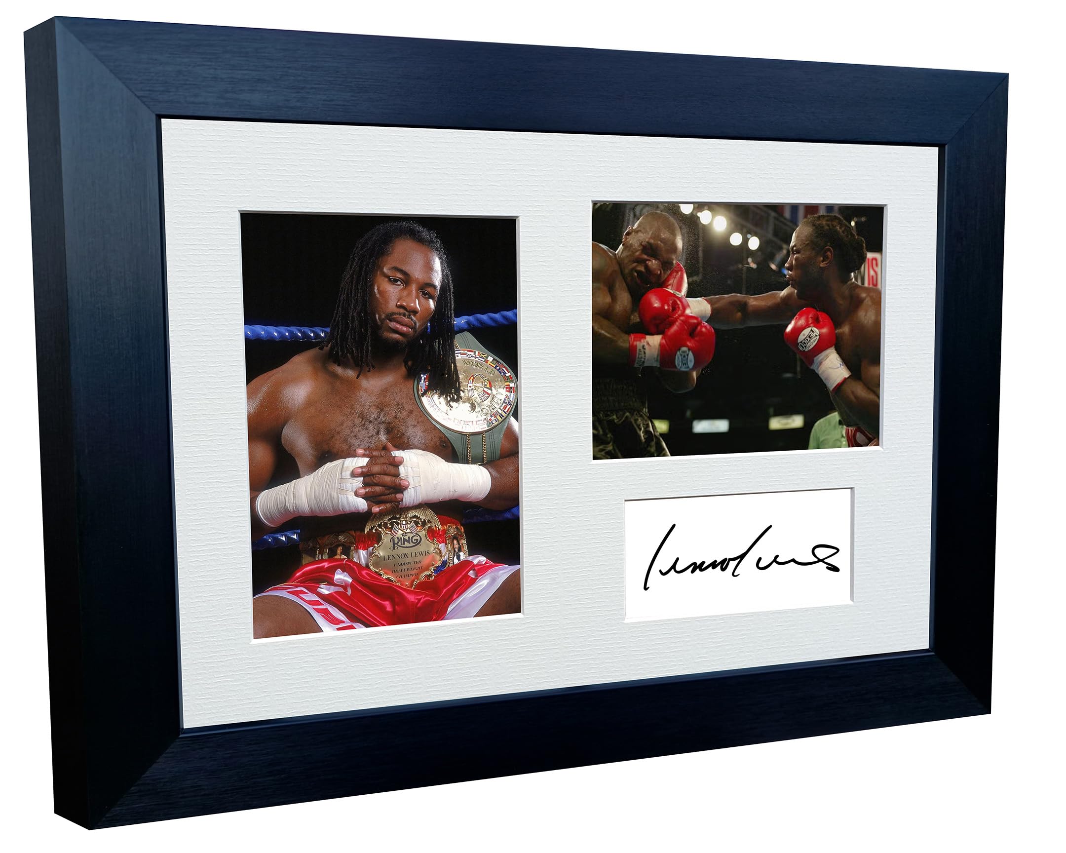 Cadre photo A4 Lennox Lewis idée cadeau boxe anniversaire