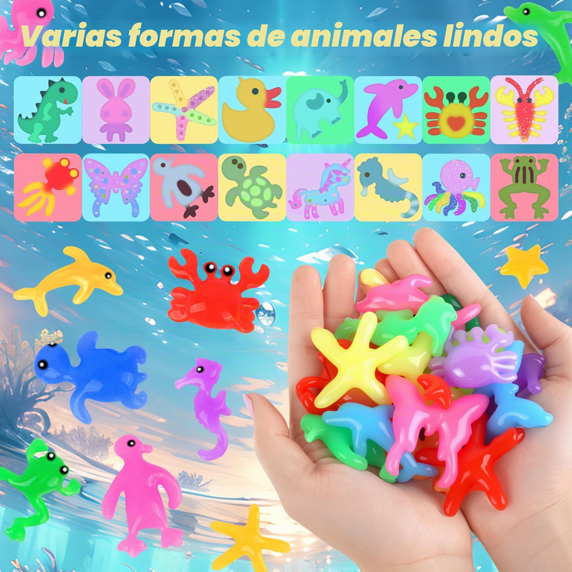 Herenear Juguete de Aqua Gelz, 54 PCS Magic Water Elf con 20 Botes de Gel de Color y 16 Formas, Creativos Elfo Mágico de Agua, Regalo Juguetes educativos para Niños 3 4 5 6 Años