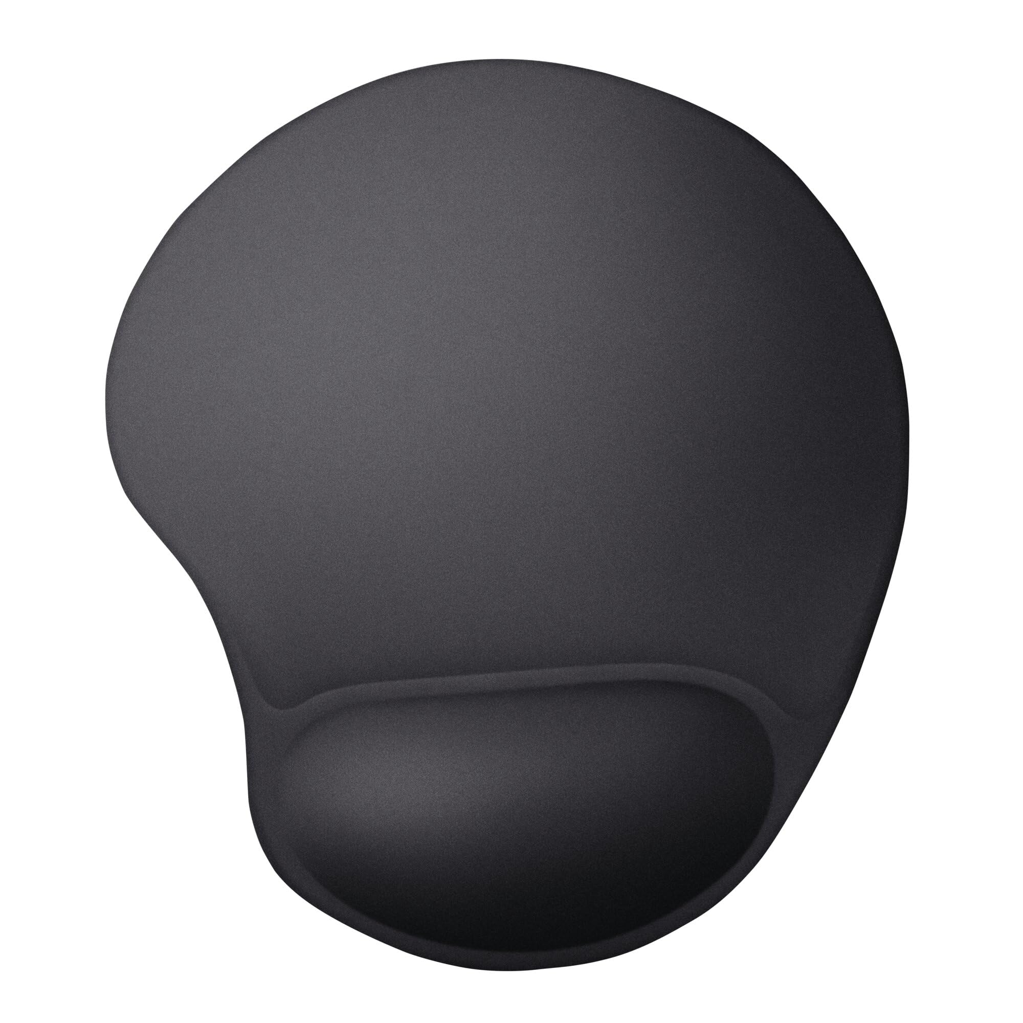 Trust Bigfoot Ergonomisches Mauspad mit Gelkissen 236 x 205 mm, Softgel Handballenauflage, Mikrofaseroberfläche, Mousepad mit Handauflage, rutschfeste Unterseite - Schwarz