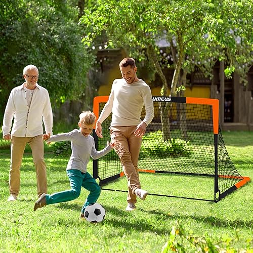 Miniatura 5 de Kids Soccer Goals for Backyard Set of 2, 4 x 3 ft6 x 4 Toddler Soccer Goal Training Equipment with Soccer Ball, Cones, Pop Up Soccer Net for Kids