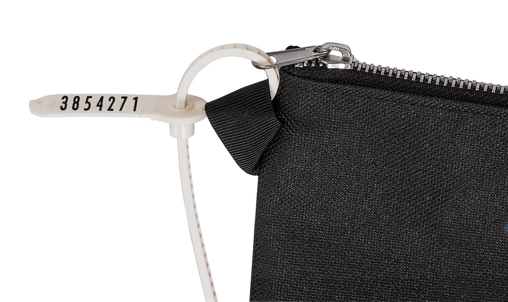 VELOFLEX 2724000 - Bolsa bancaria A4, bolsa de transporte, cartera, textil resistente, cremallera metálica, negra