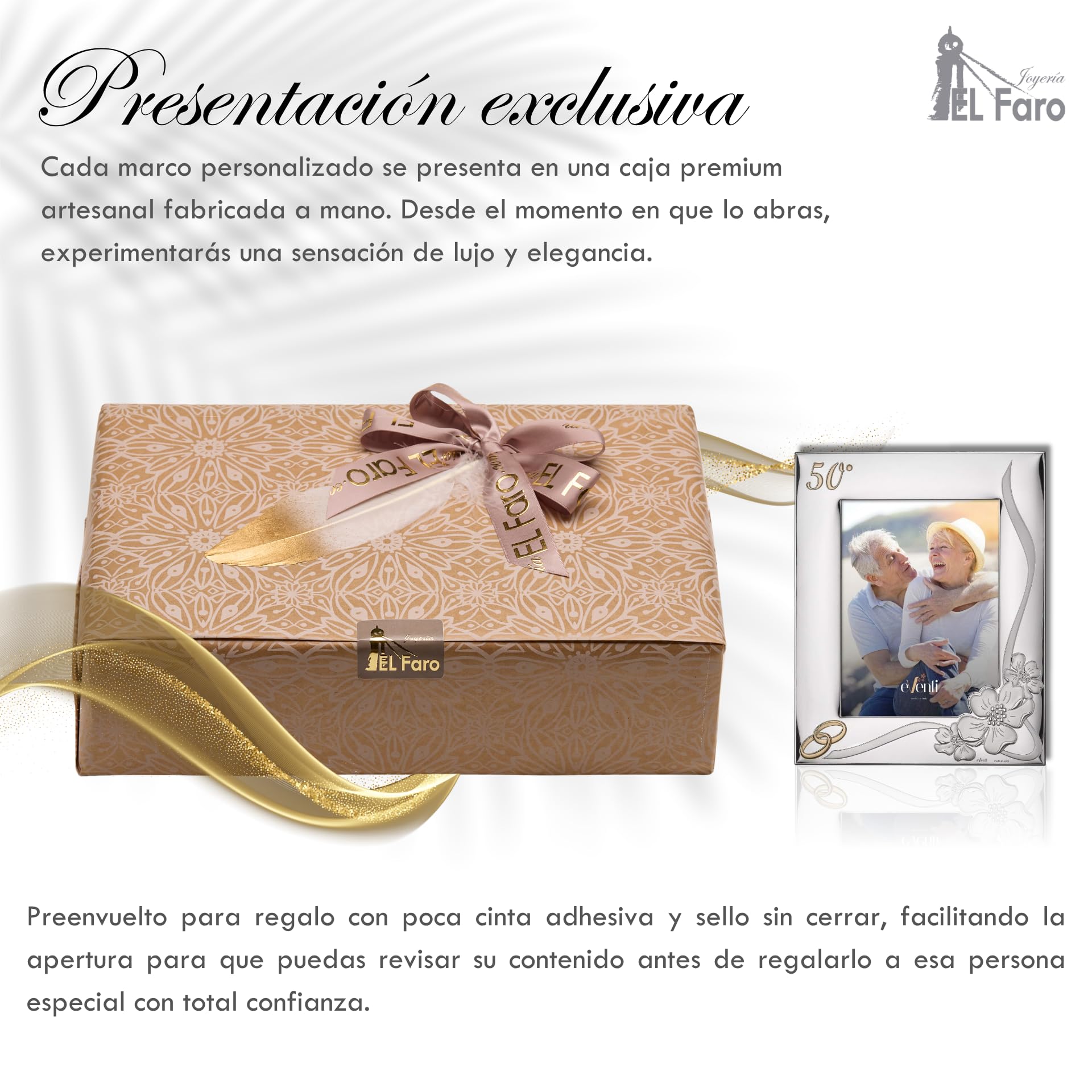 El Faro JOYERIA Marco fotos personalizado 18x24 cm 50 aniversario
