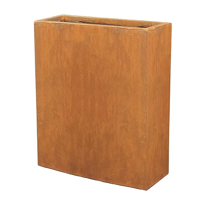 Buy Kante 26.8" H Rectangle Faux Weathering Steel Finish Concrete Tall