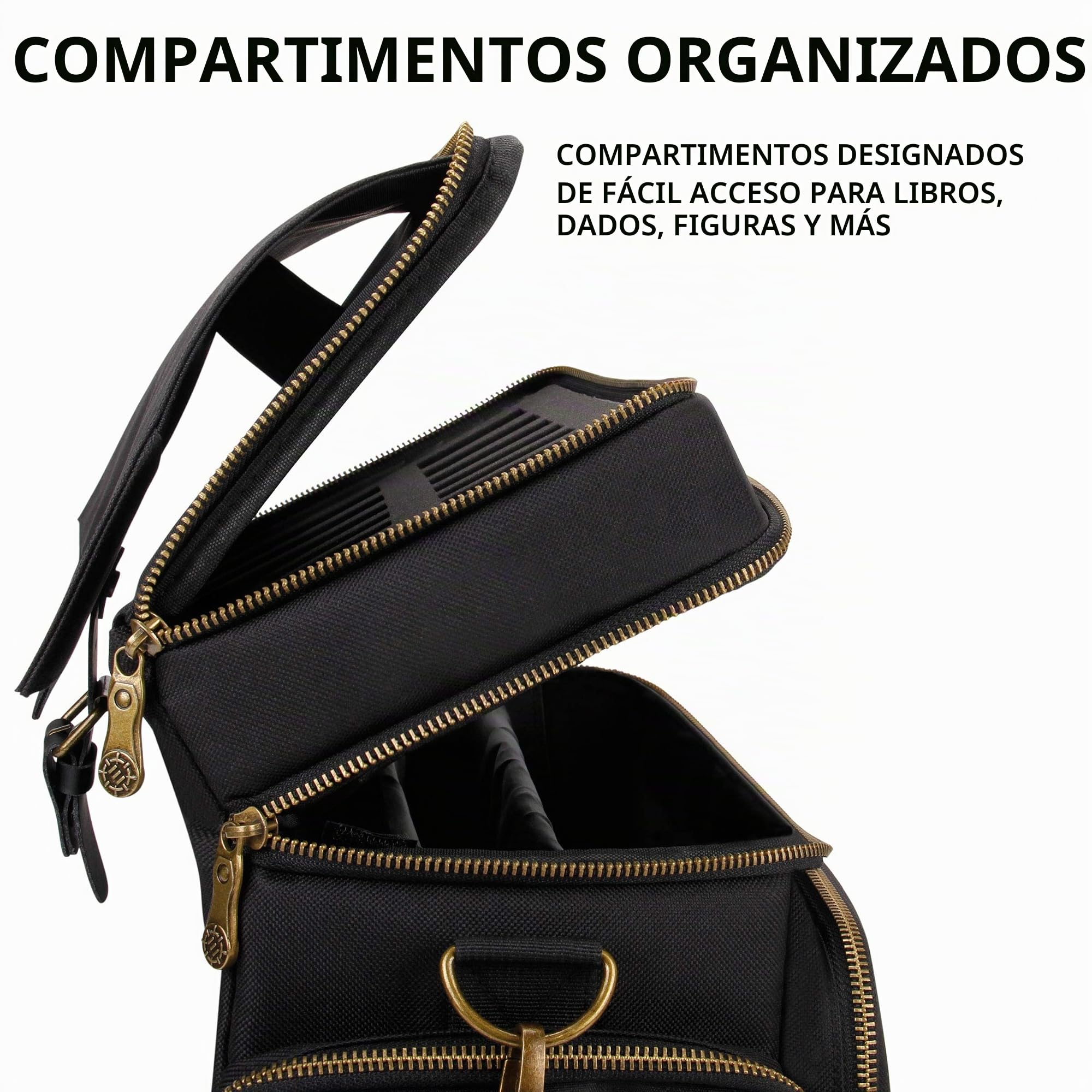 Enhance Bolsa de Viaje para Juegos de Mesa RPG Aventurero – Dungeons and Dragons Bolsa de Viaje para Mazmorras Masters con Almacenamiento Acolchado de Minifiguras, Cubos y Bolsas de fichas, Capacidad