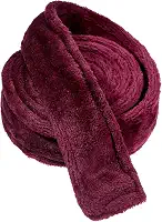Gravata de substituição, gravata de roupão vermelho vinho, 180 x 4,5 cm/70,87 x 1,77 polegadas, cinto de flanela unissex, cinto grosso para hotel, gravatas de pijama macias, Vinho tinto, 65-66