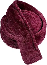 Gravata de substituição, gravata de roupão vermelho vinho, 180 x 4,5 cm/70,87 x 1,77 polegadas, cinto de flanela unissex, cinto grosso para hotel, gravatas de pijama macias, Vinho tinto, 65-66