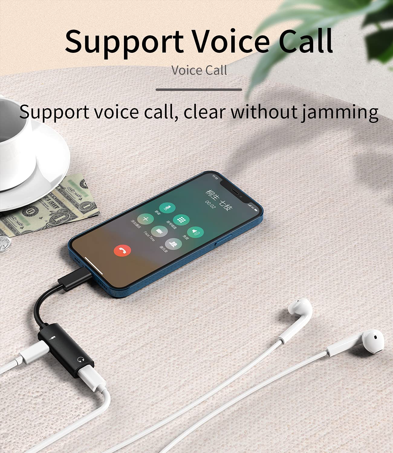 Amazon.com: Headphone Adapter for Lightning Double to Audio Jack