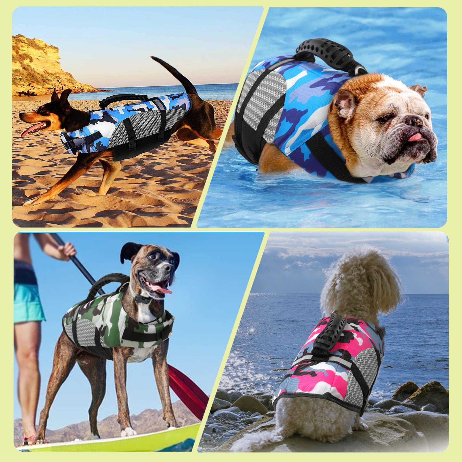 Giubbotto Salvagente Per Cane Con Manico | Ripstop Riflettente Per Nuoto E Spiaggia - Foto 7