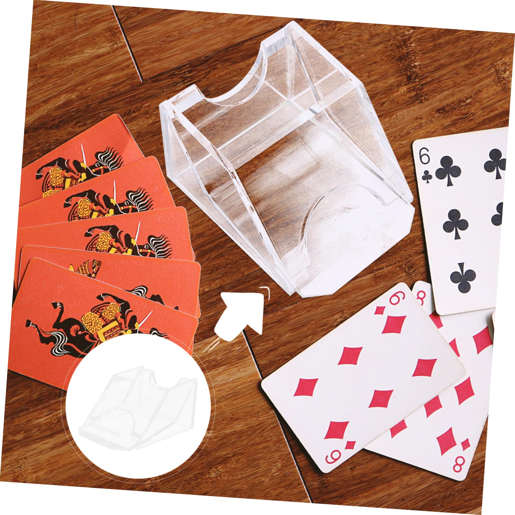 FAVOMOTO Poker Shuffler Poker Dealing Tool Portable Game Table Acrylic Material