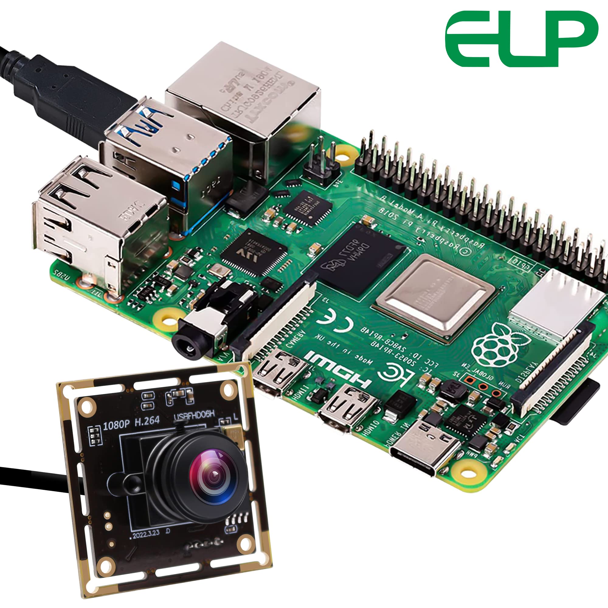 Módulo de cámara USB 1080P con lente de 100 grados sin distorsión, cámara USB pequeña de 2 MP con sensor IMX323, mini cámara web de video UVC con micrófono, compatible con Windows, Linux, Mac