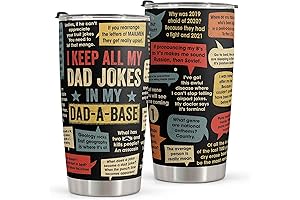 Macorner Dad Joke Mug: Stainless Steel Tumbler for the Ultimate Pun-tastic Dad