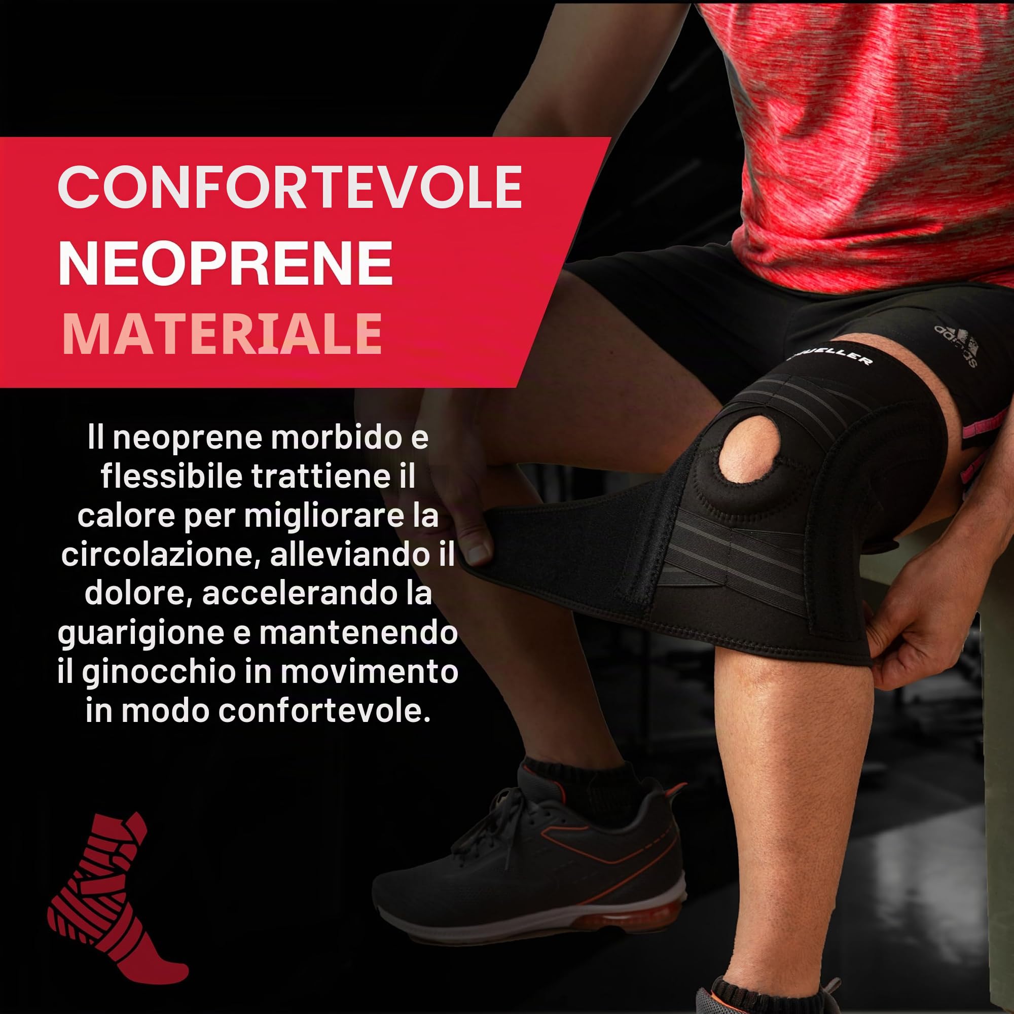 Mueller - Stabilizzatore per ginocchio con regolazione automatica