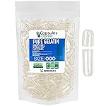 XPRS Nutra Size 000 Empty Capsules - 250 Count Clear Large Empty Gelatin Capsules - Pills for DIY Supplement Capsule Filling - Fillable Gel Caps Pills for Do-It-Yourself Supplements